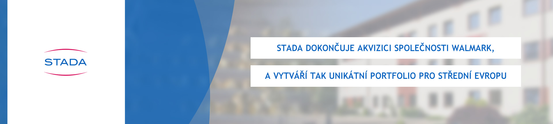 STADA dokončuje akvizici společnosti Walmark, a vytváří tak unikátní portfolio pro střední Evropu