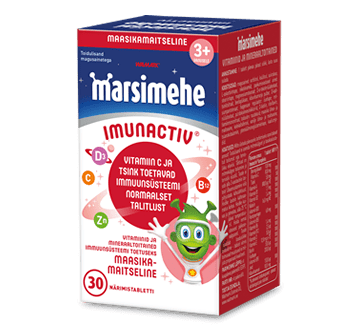 Marsimehe Imunactiv multivitamiinid Maasikamaitselised