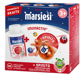 Marsieši® Imunactiv ar zemeņu garšu + SPINITO magnētiskā lode